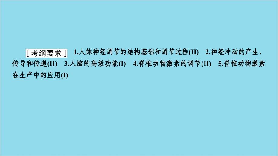 2019年高考生物二轮复习 第1部分 专题突破 第9讲 人体生命活动的调节课件_第2页