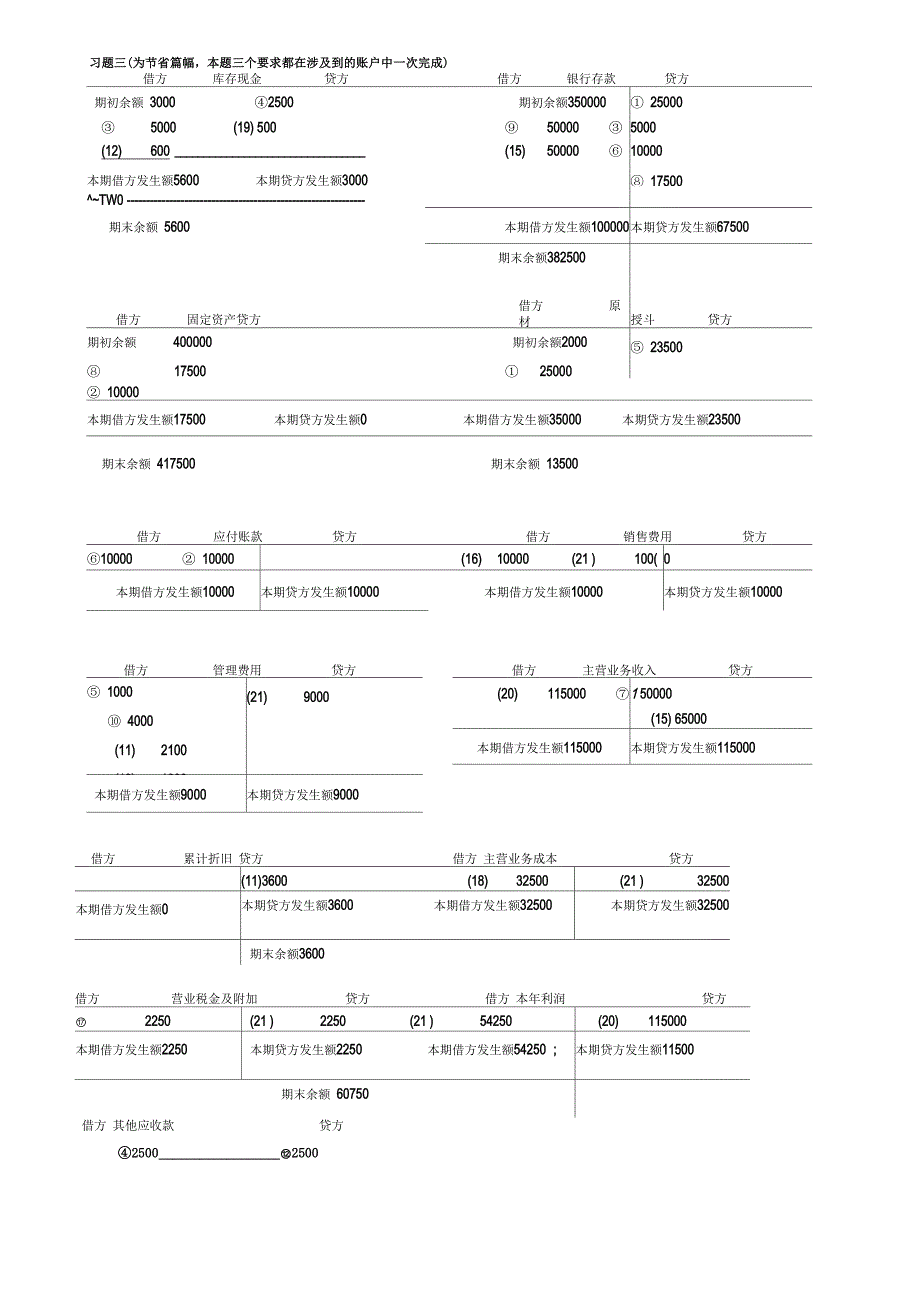 2017年电大基础会计形成性考核册答案3_第1页