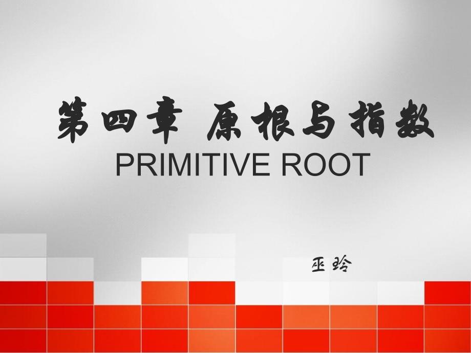 《原根与指数》PPT课件_第1页