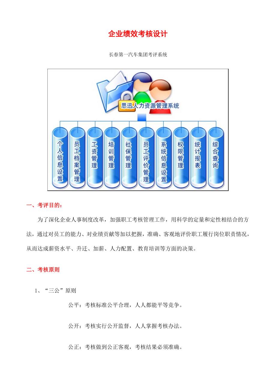 汽车集团企业绩效考评系统_第1页