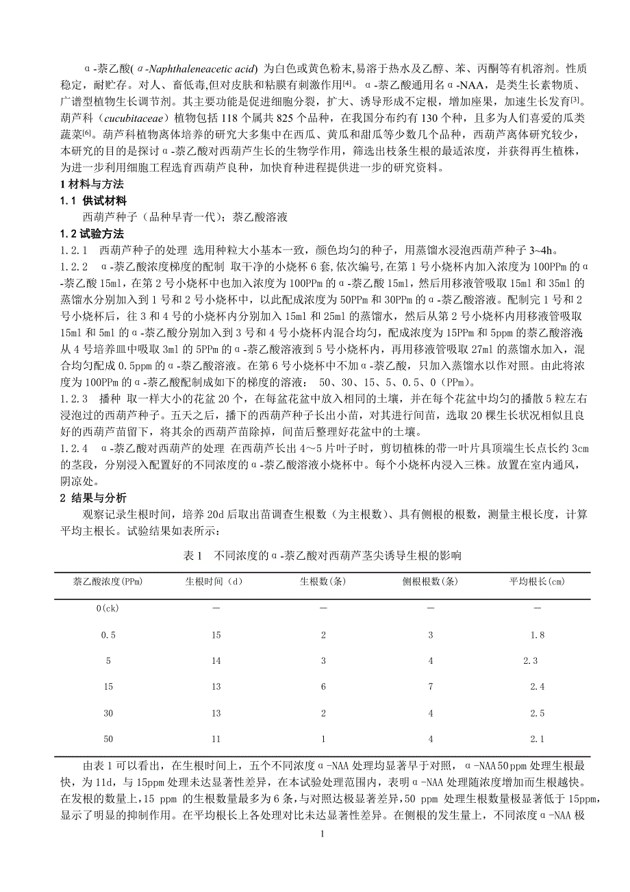 α__萘乙酸对西葫芦枝条生根的影响.doc_第2页