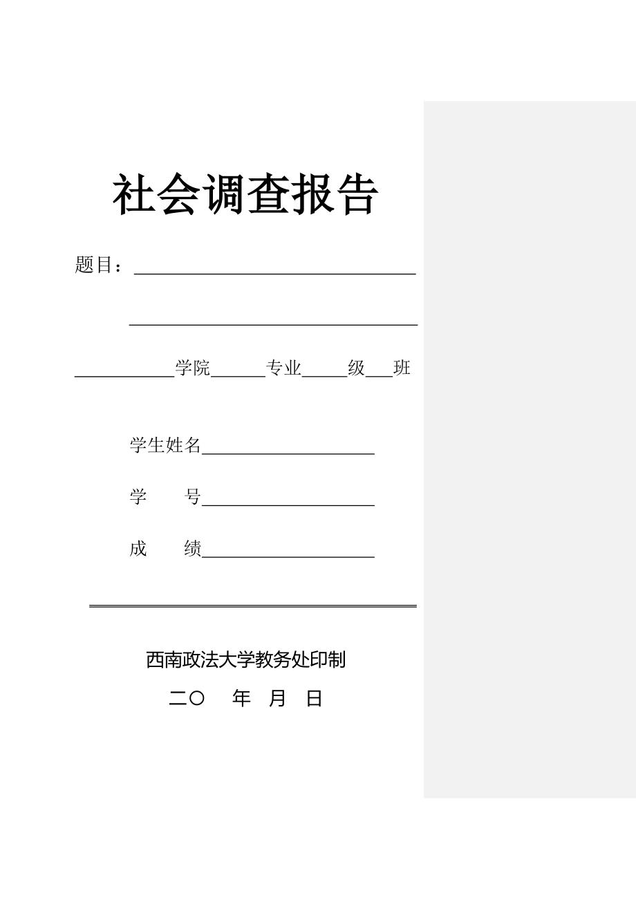 社会调查报告_第1页