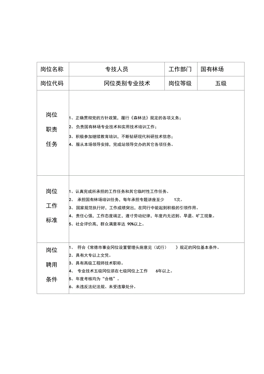 国有林场三类岗位说明书_第3页