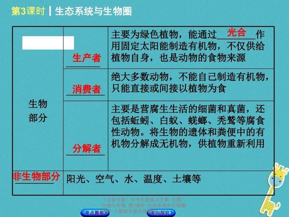 中考生物复习方案主题二生物与环境第3课时生态系统和生物圈课件_第5页