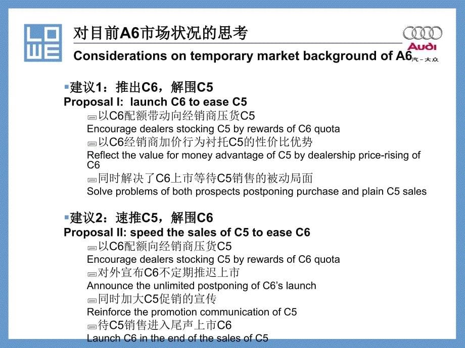 一汽大众全年计划奥迪C6上市广告策略建议_第5页