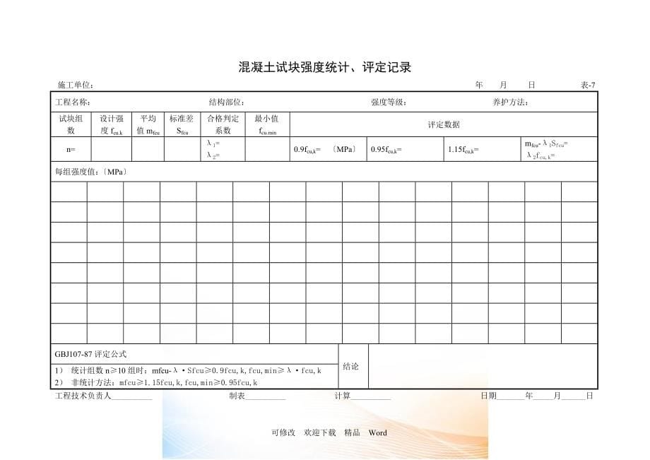 公用工程施工技术资料表格格式_第5页