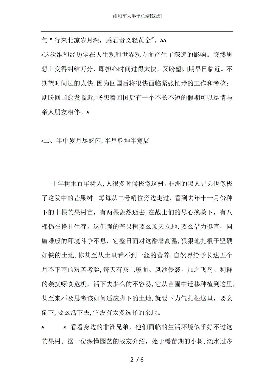 维和军人半年总结_第2页