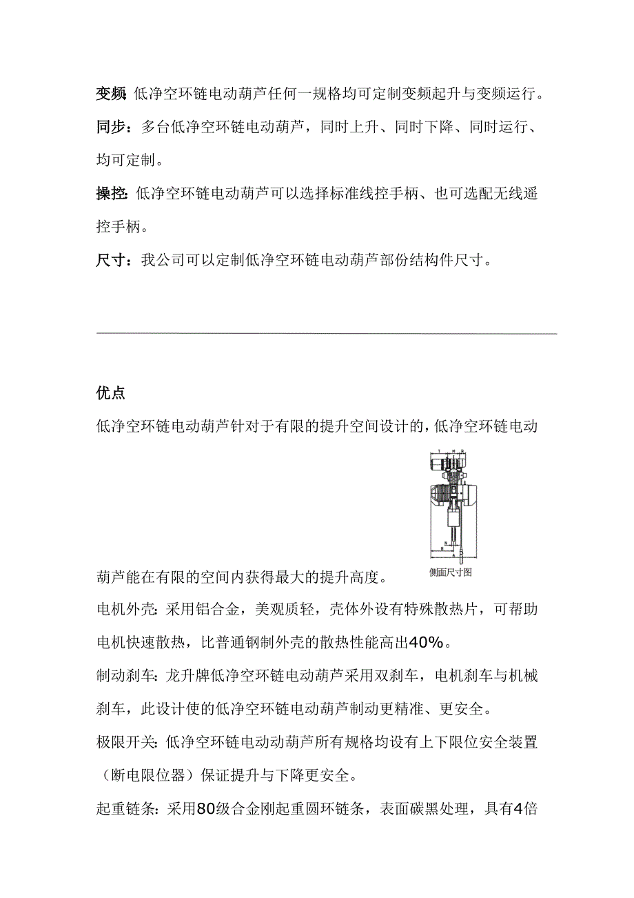 低净空环链电动葫芦-技术资料_第4页