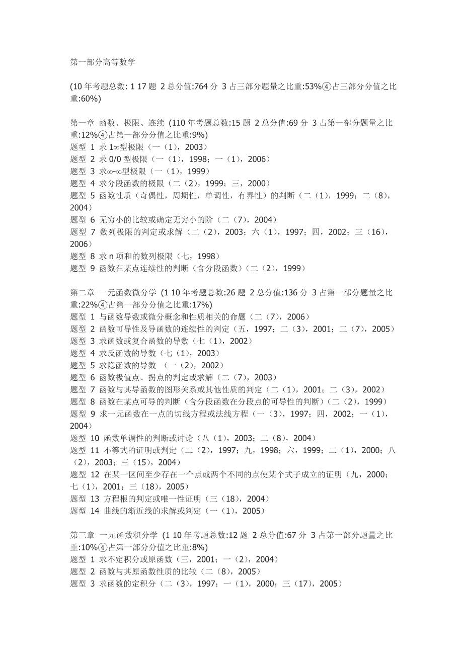 考研数学试卷分析_第1页