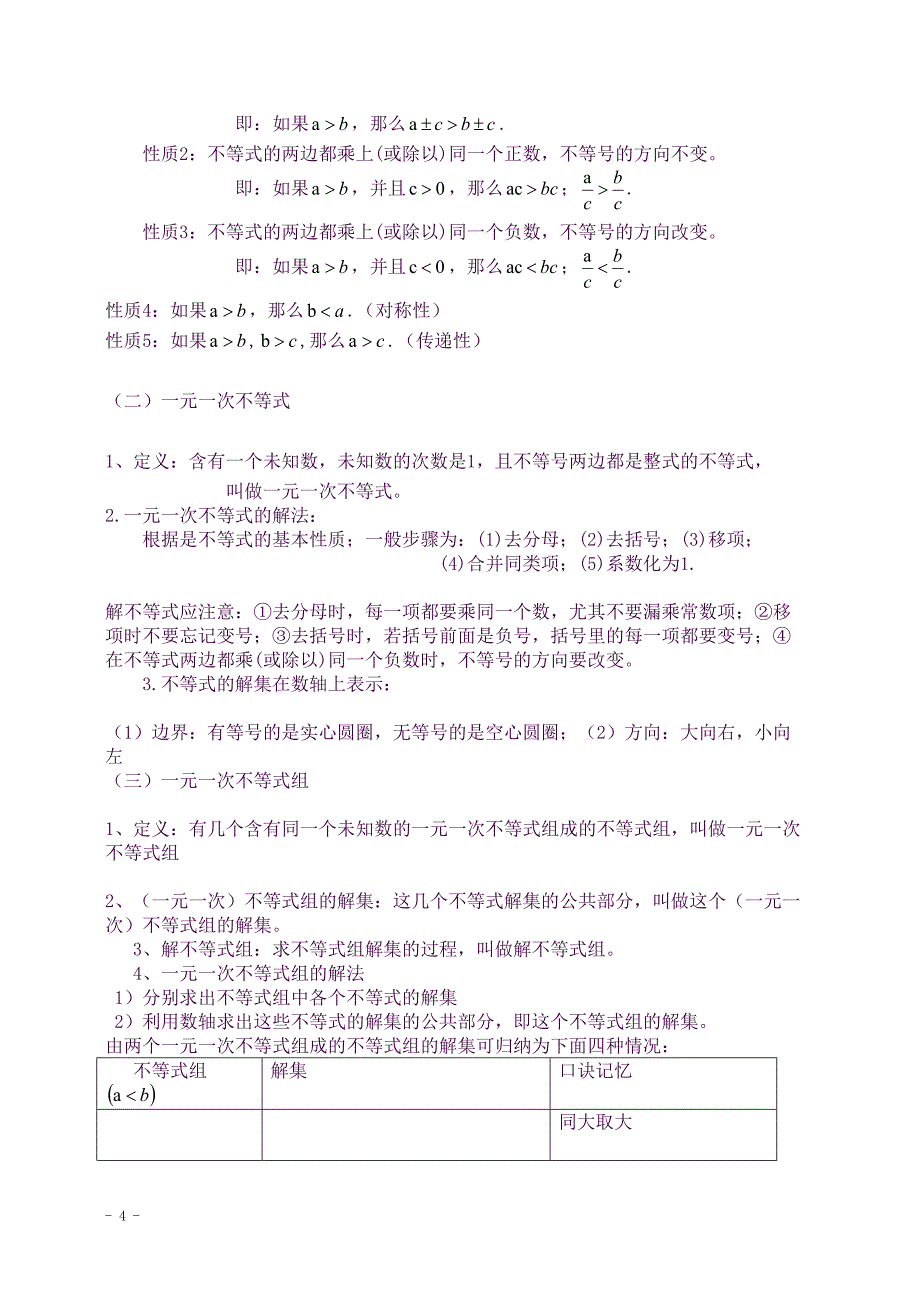 沪科版七年级数学下册知识点总结大全(DOC 16页)_第4页