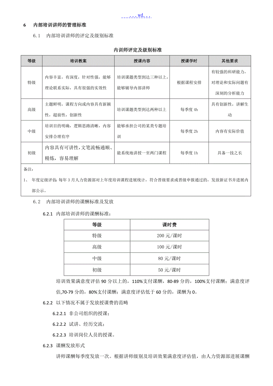 培训文稿讲师管理制度汇编_第3页