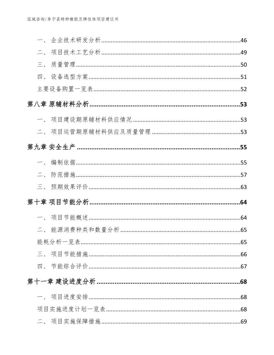 阜宁县特种橡胶及弹性体项目建议书【参考范文】_第5页