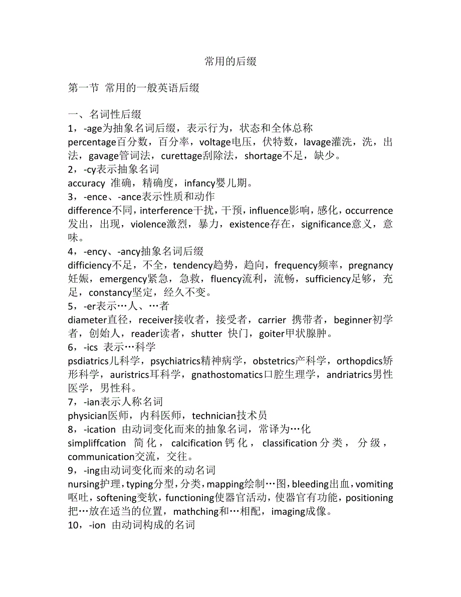 常用的一般英语后缀总汇_第1页