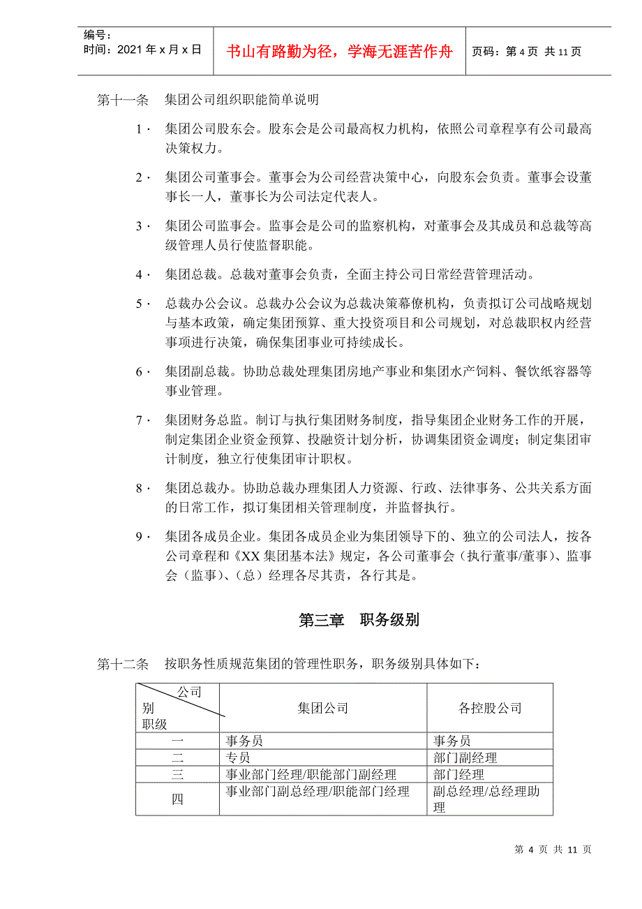 深圳市XX房地产股份有限公司人力资源管理大纲(DOC11)_第4页