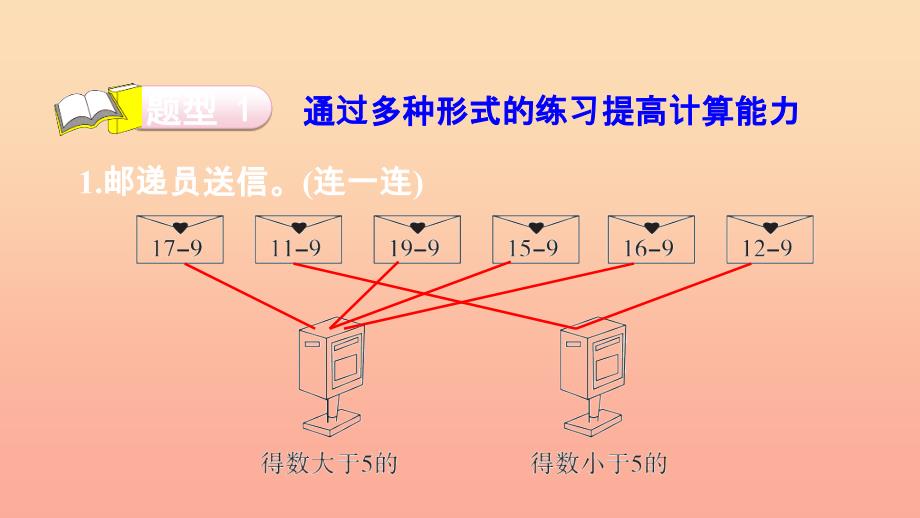 一年级数学下册第2单元20以内的退位减法2.1十几减9的基本练习习题课件新人教版_第2页