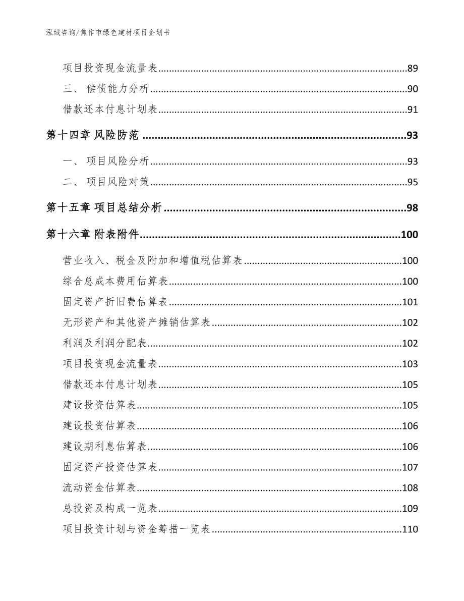 焦作市绿色建材项目企划书_范文_第5页