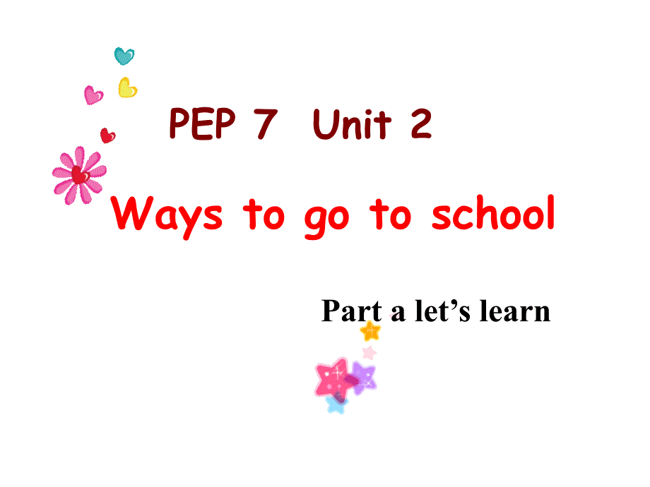 人教版六年级英语上Unit2WaystogotoschoolPartA课件_第1页