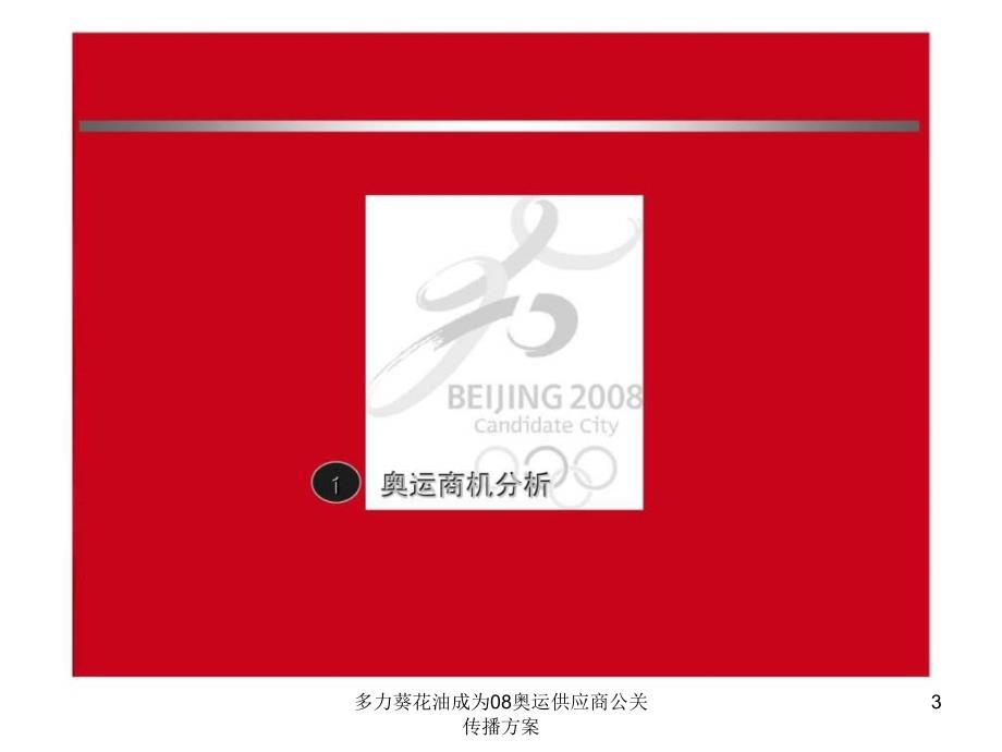 多力葵花油成为08奥运供应商公关传播方案课件_第3页