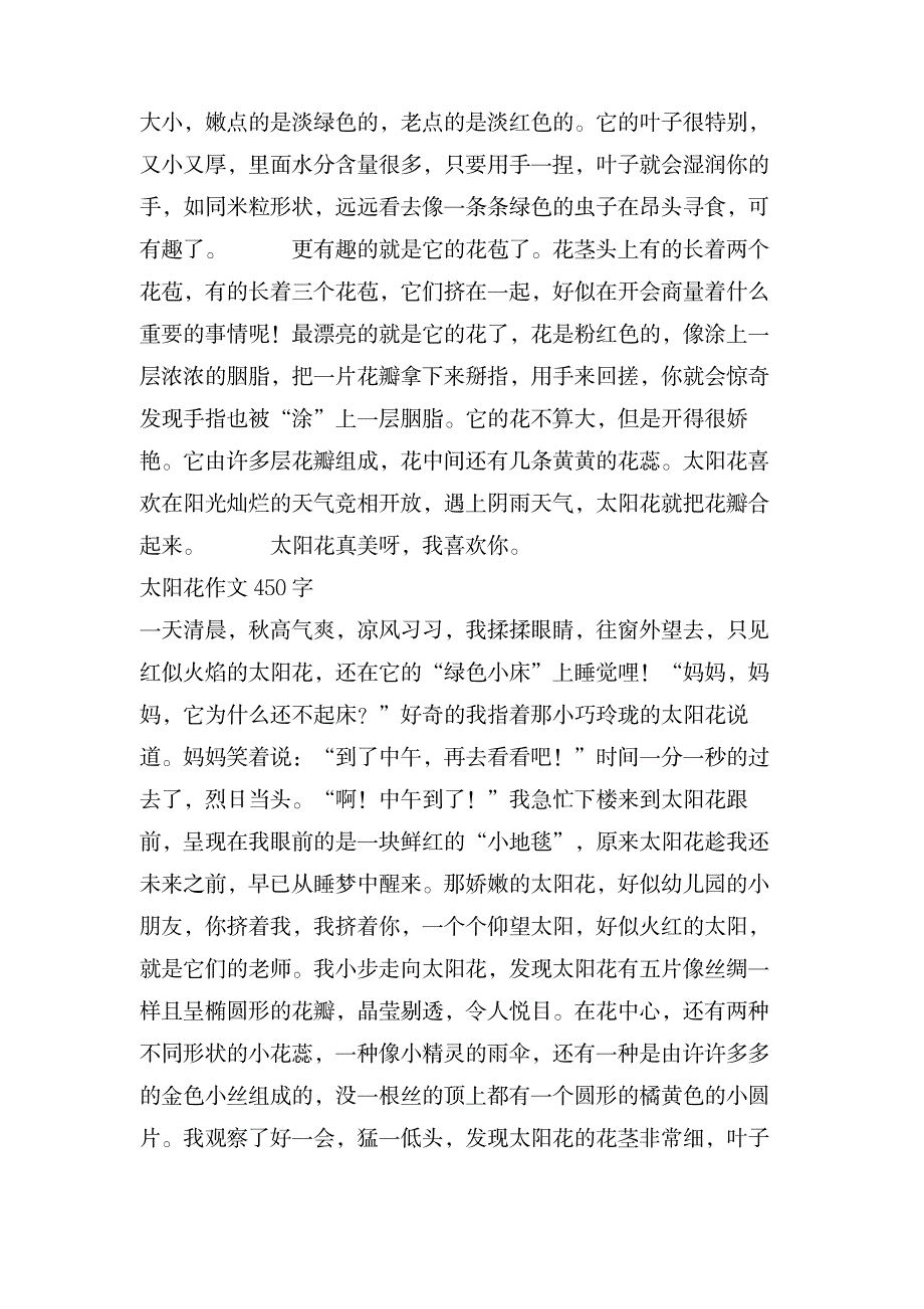 关于太阳花作文450字_中学教育-中学作文_第2页