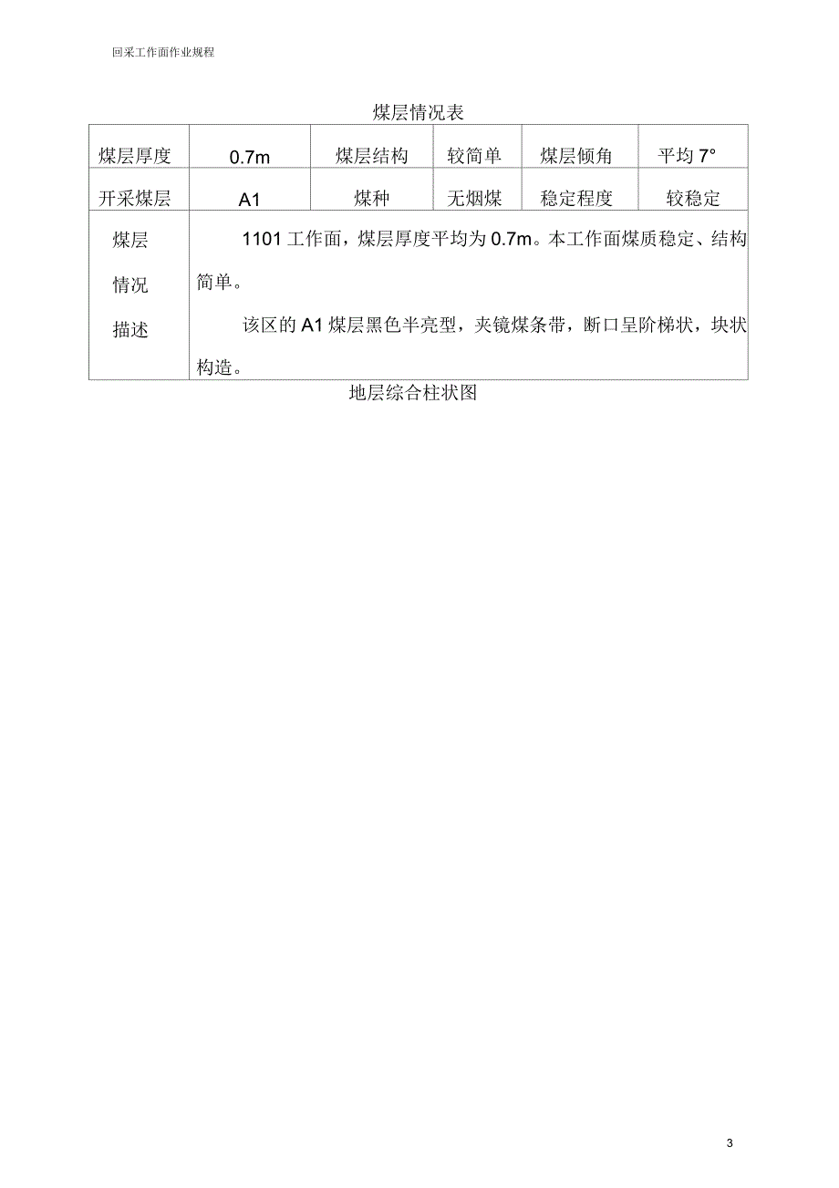 煤矿1101采煤作业规程_第3页