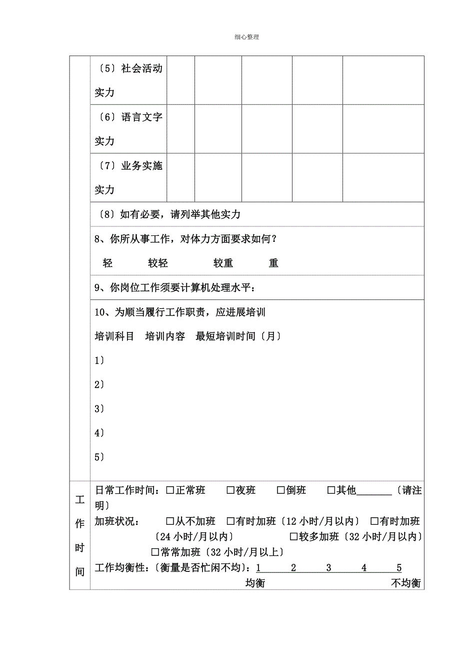 人力资源管理工作分析调查问卷_第3页