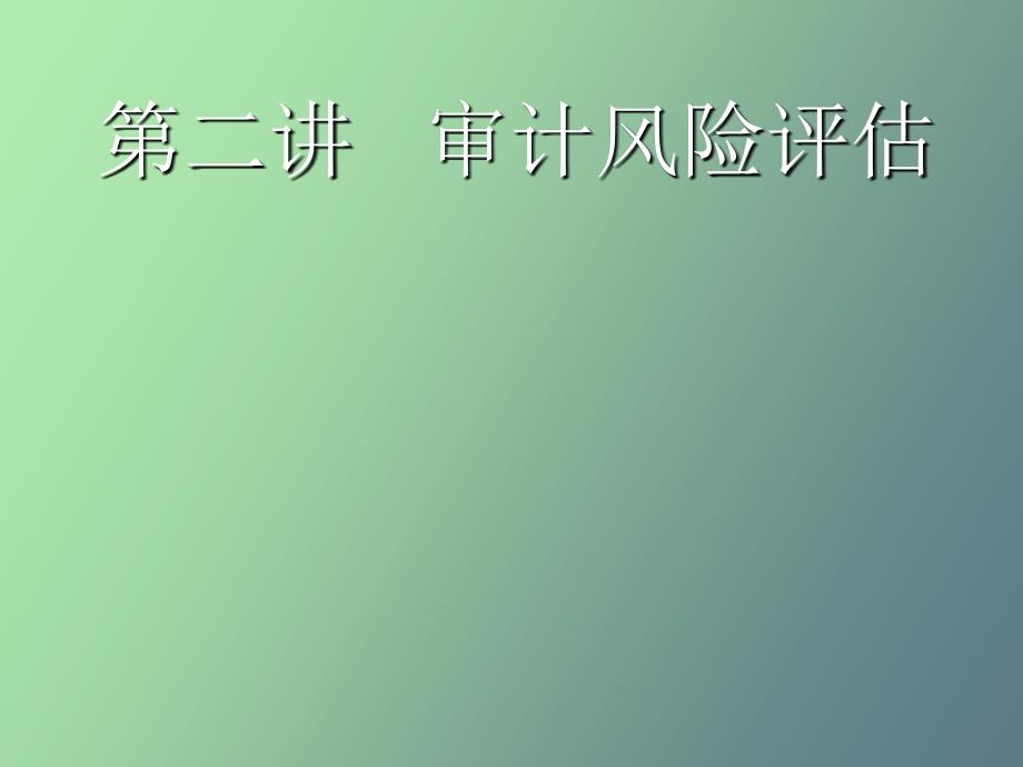 审计风险评估_第1页