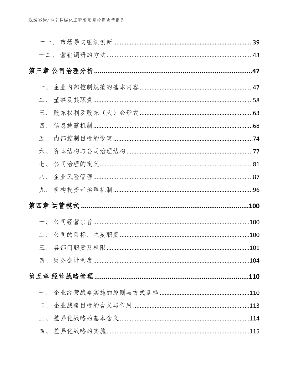 华宁县煤化工研发项目投资决策报告_第2页