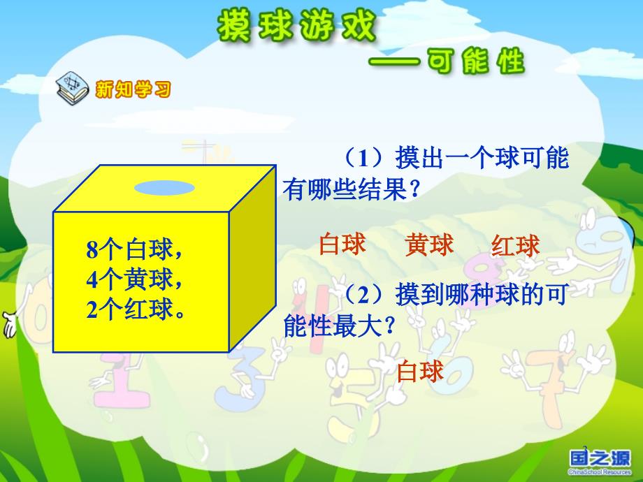 北师大版小学第五册数学摸球游戏课件_第3页