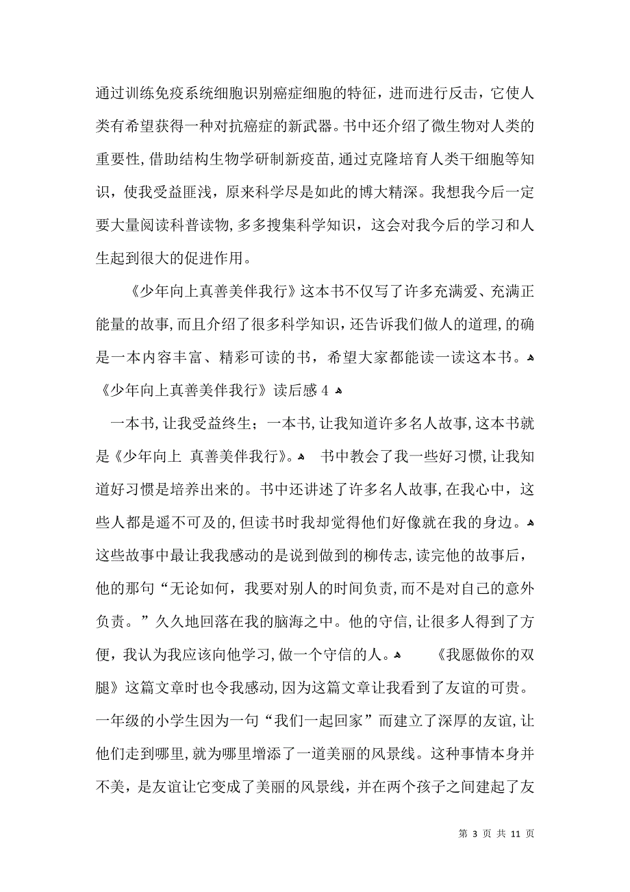 少年向上真善美伴我行读后感_第3页