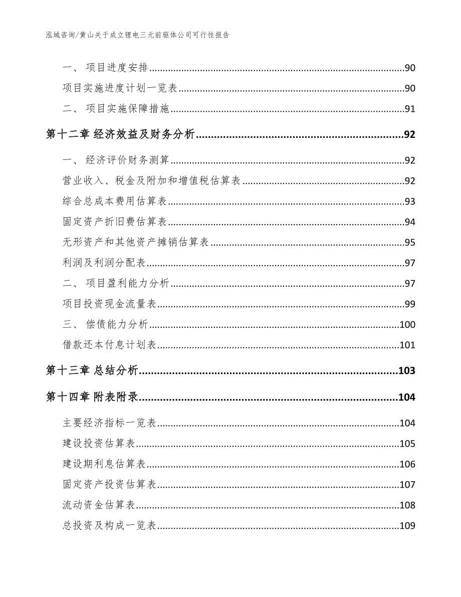 黄山关于成立锂电三元前驱体公司可行性报告_模板范文_第5页