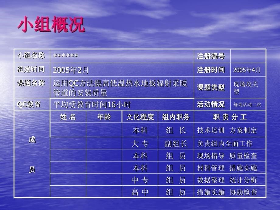 运用QC方法提高低温热水地板辐射采暖管道安装质量_第5页