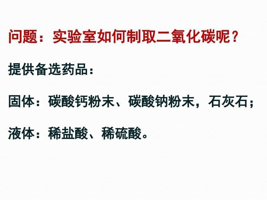 人教版九年级化学上册6.2二氧化碳制取的研究共21张PPT_第5页