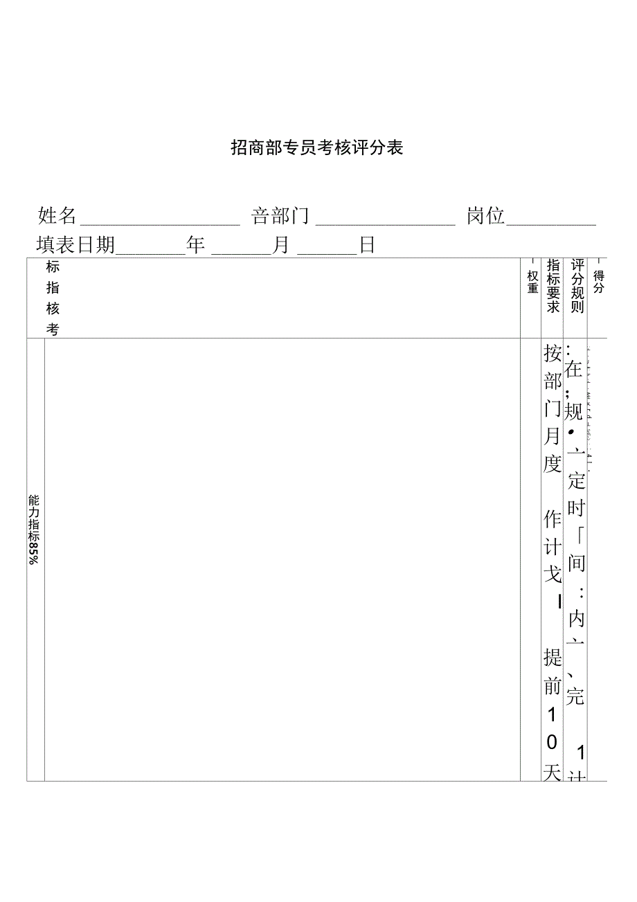 招商部专员绩效考核表_第2页