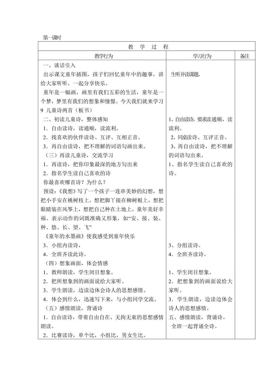 亳州十二中学教学案五年级语文_第5页