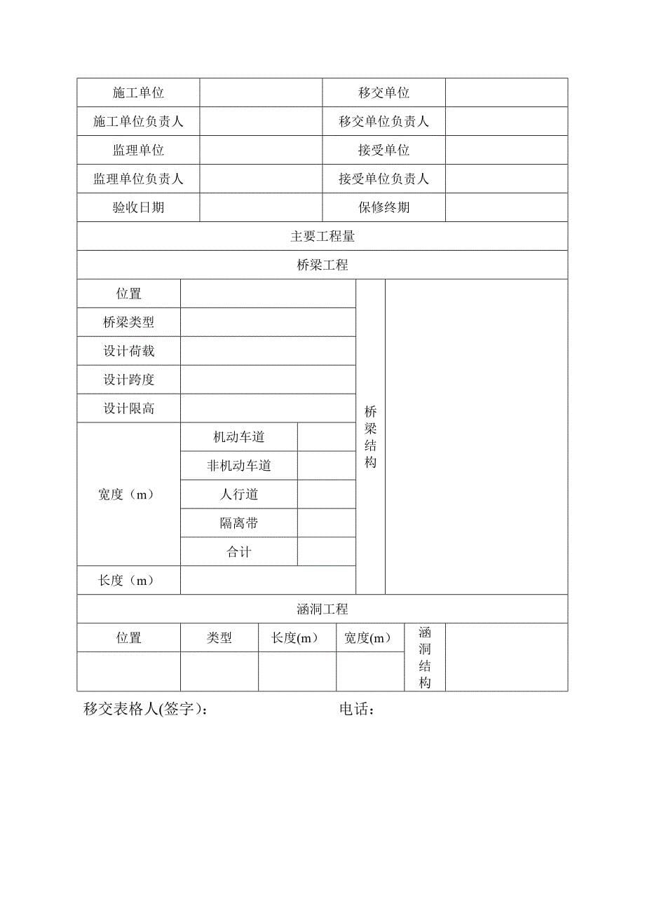 市政工程移交表_第5页