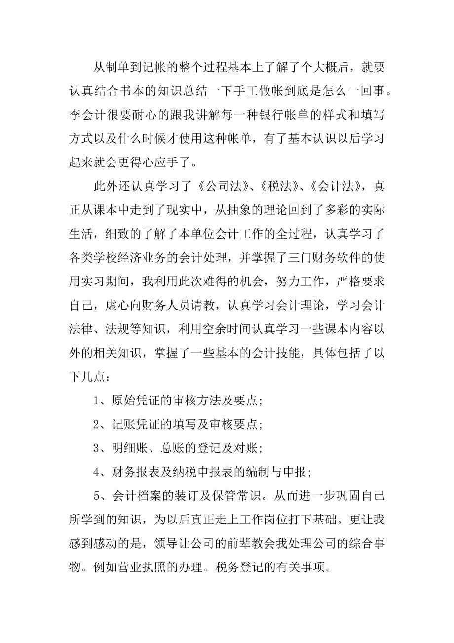 2023大学生财务实习总结3篇_第5页