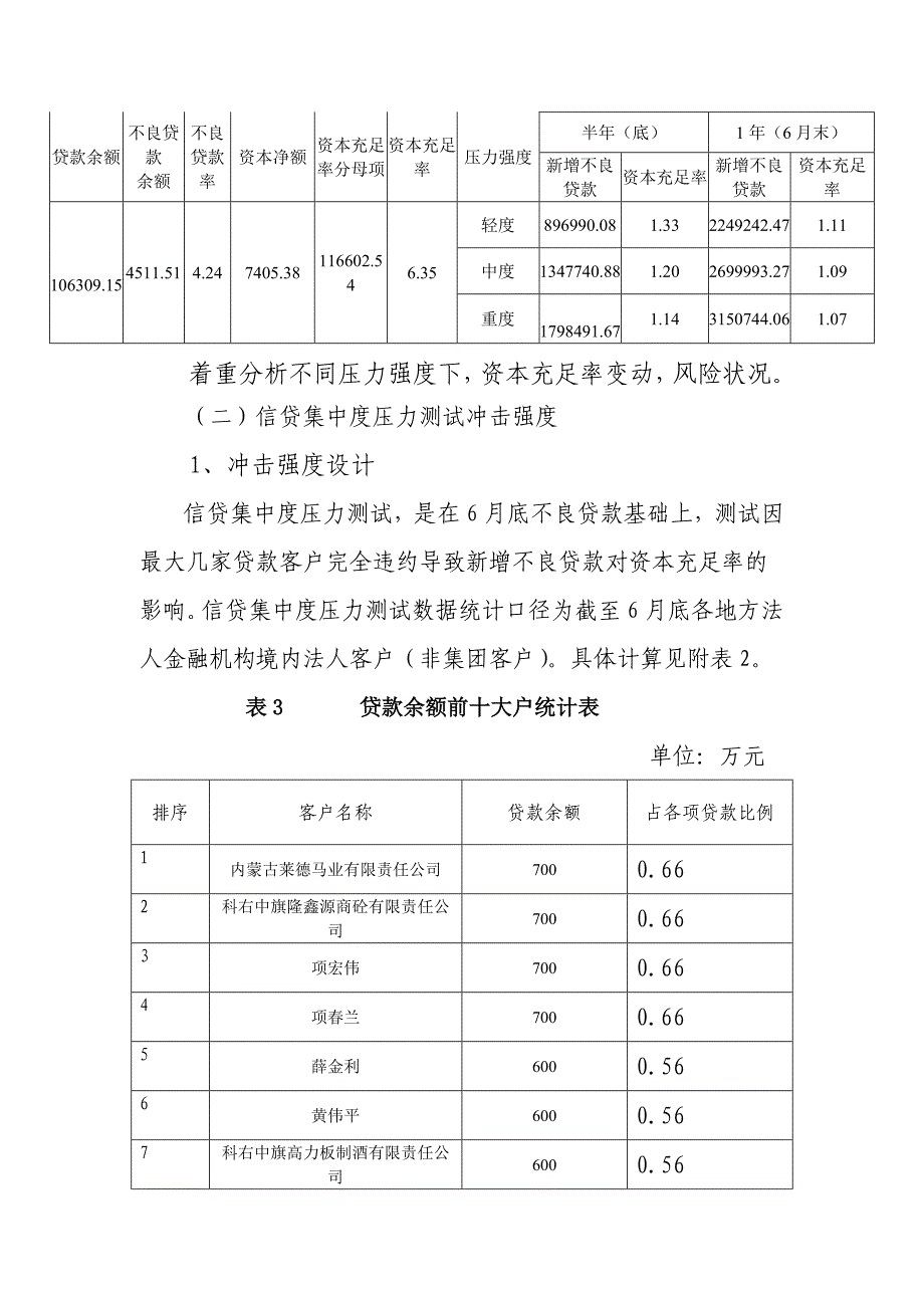 村镇银行信用风险压力测试报告(模板)_第2页