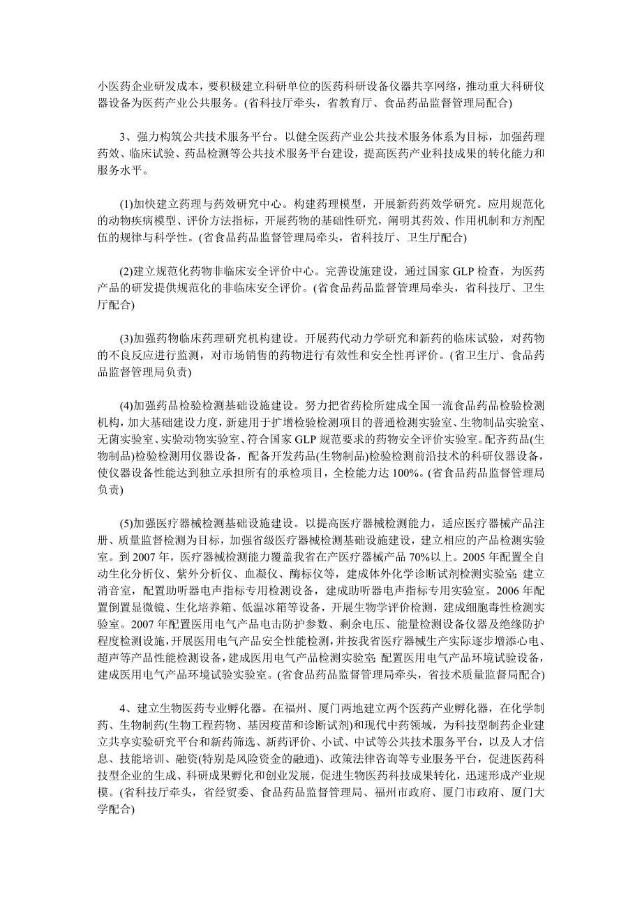 2006—2008年福建省医药产业发展行动计划_第5页