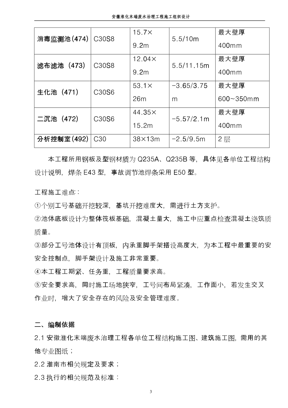 废水治理工程施工组织设计cgkm_第3页