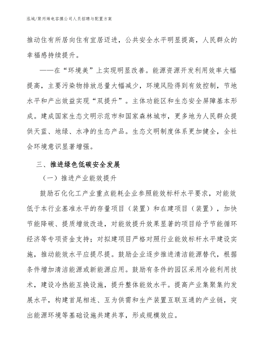 聚丙烯电容膜公司人员招聘与配置方案_第4页