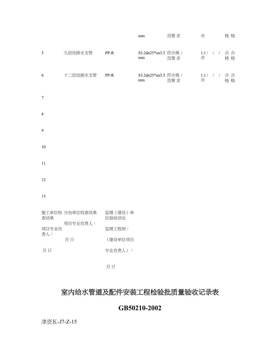 给排水、采暖、通风、空调工程隐蔽、检验批-报验申请表-5.1._第5页