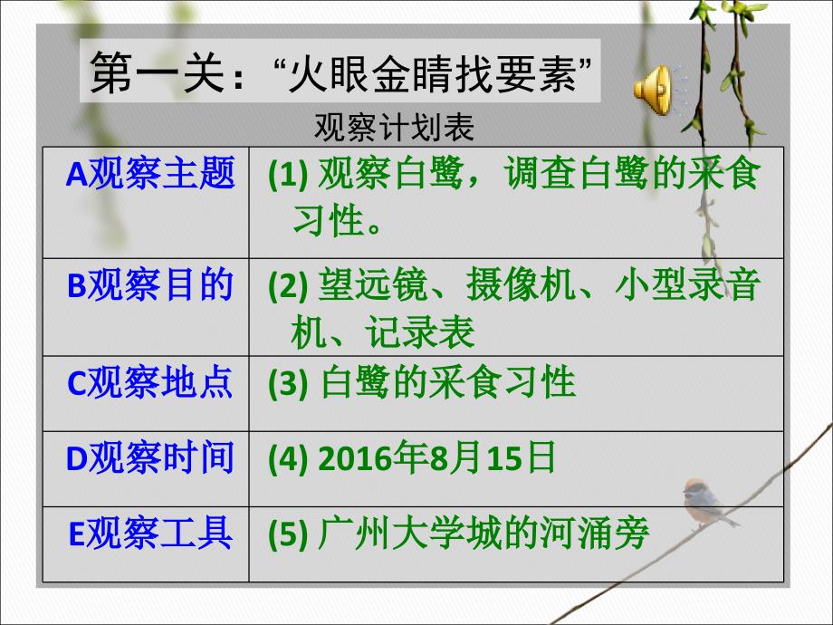 《走进鸟的世界——观察计划制定方法指导课》教学课件_第2页