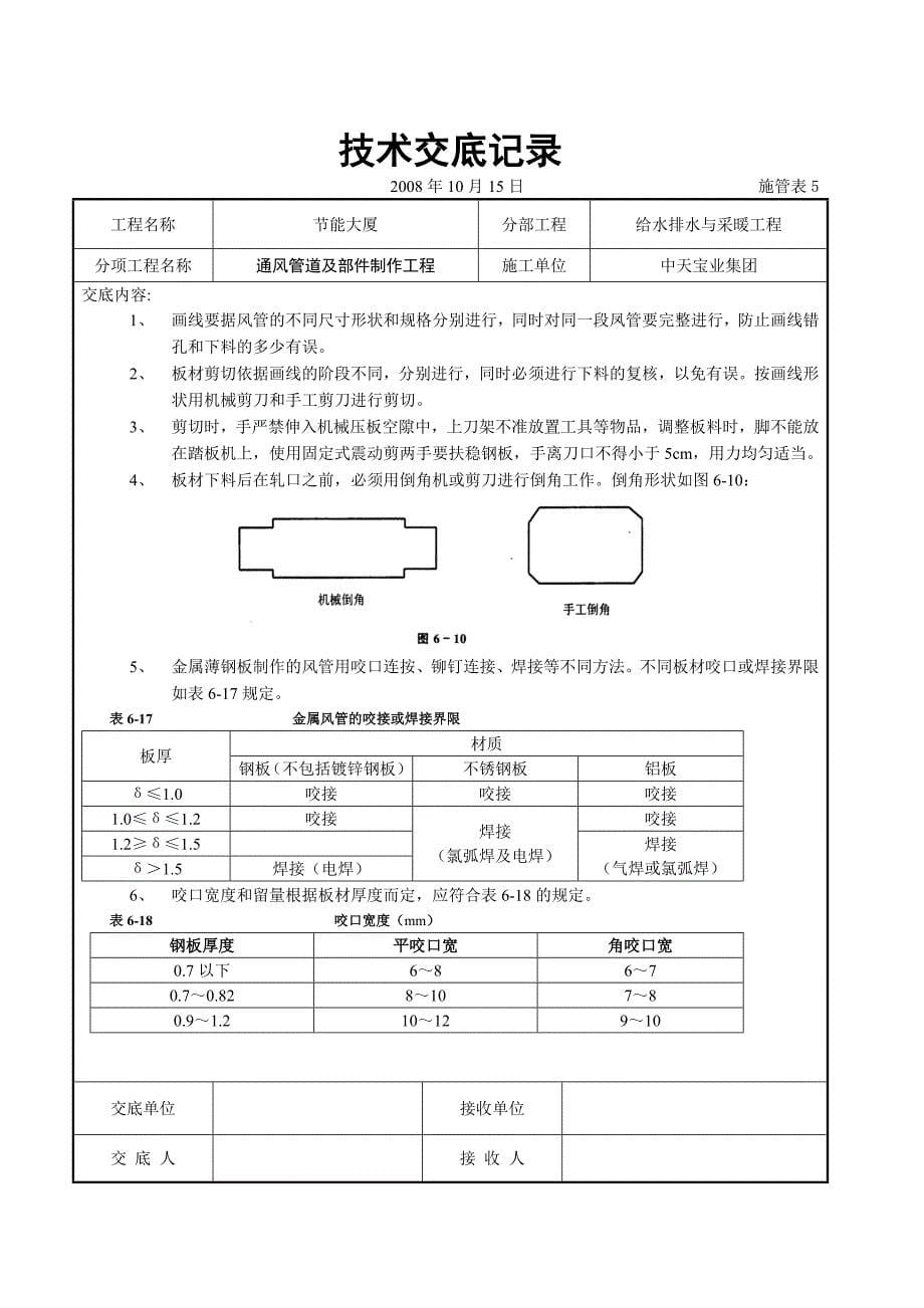 《路桥施工设计》通风管道及部件制作工程_第5页