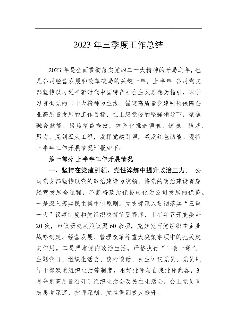 2023年三季度工作总结_第1页