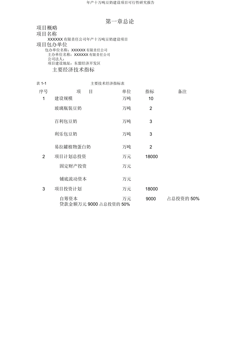 年产十万吨豆奶建设项目可行性研究报告.doc_第2页