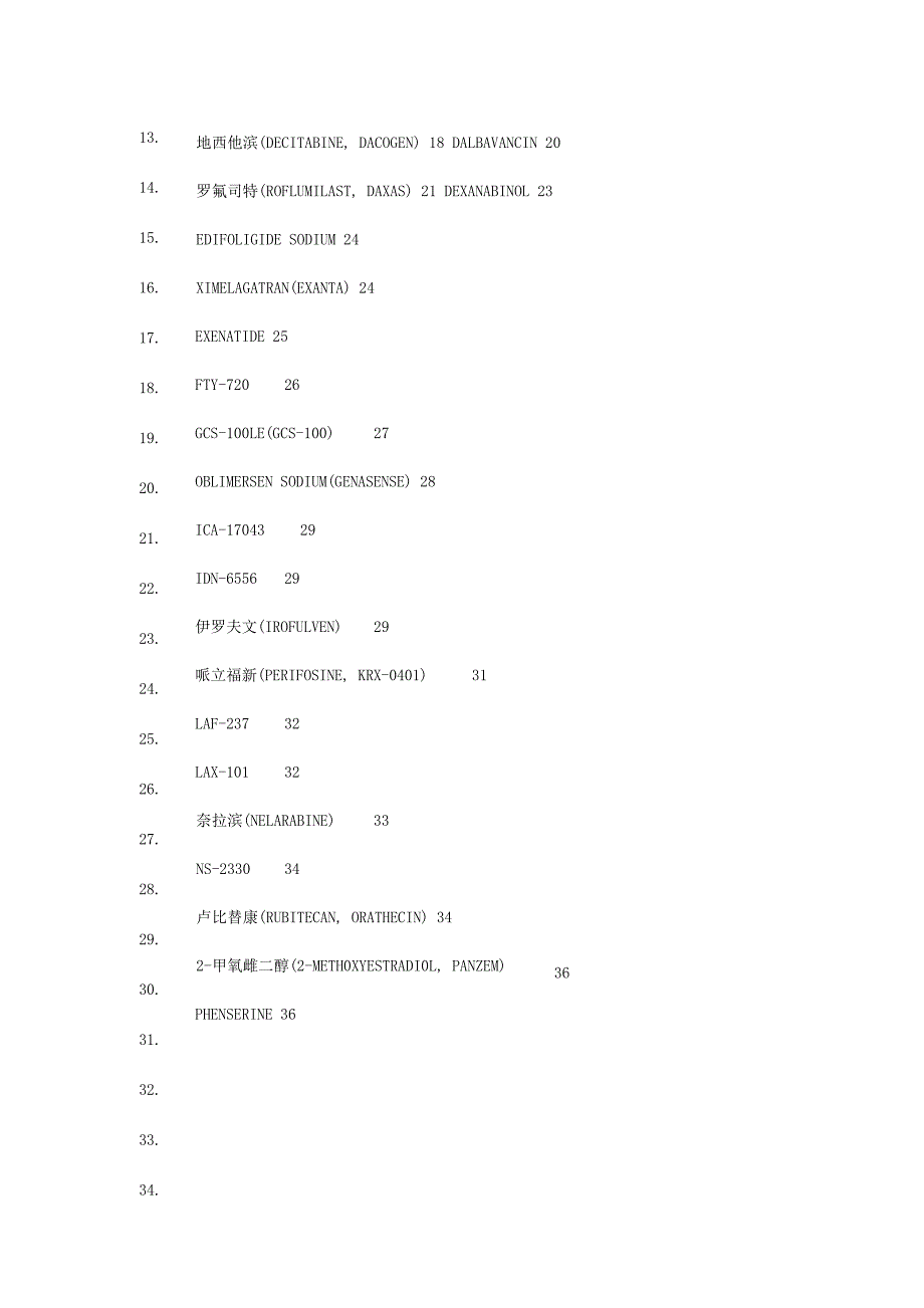 全球正在研制的100种药物_第2页