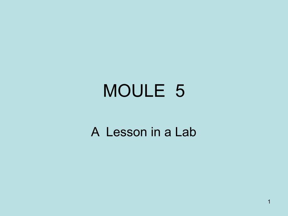 必修一Module5ALessoninaLab课堂PPT_第1页