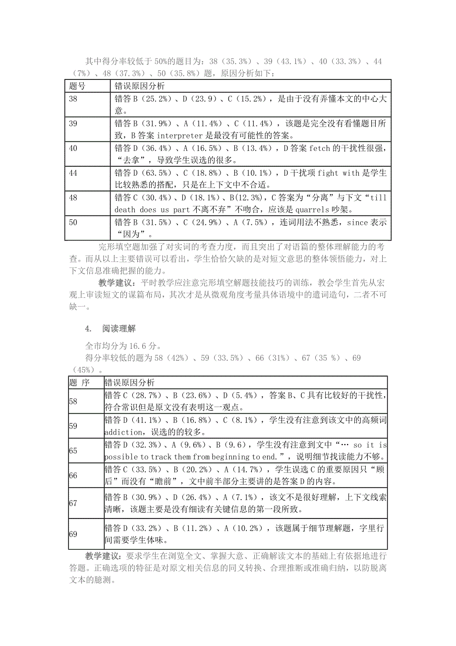 高三英语考试质量分析_第3页