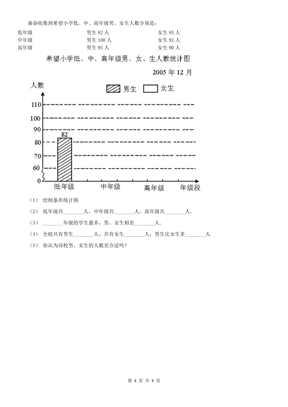 洛阳市宜阳县数学四年级下学期数学期末试卷_第4页