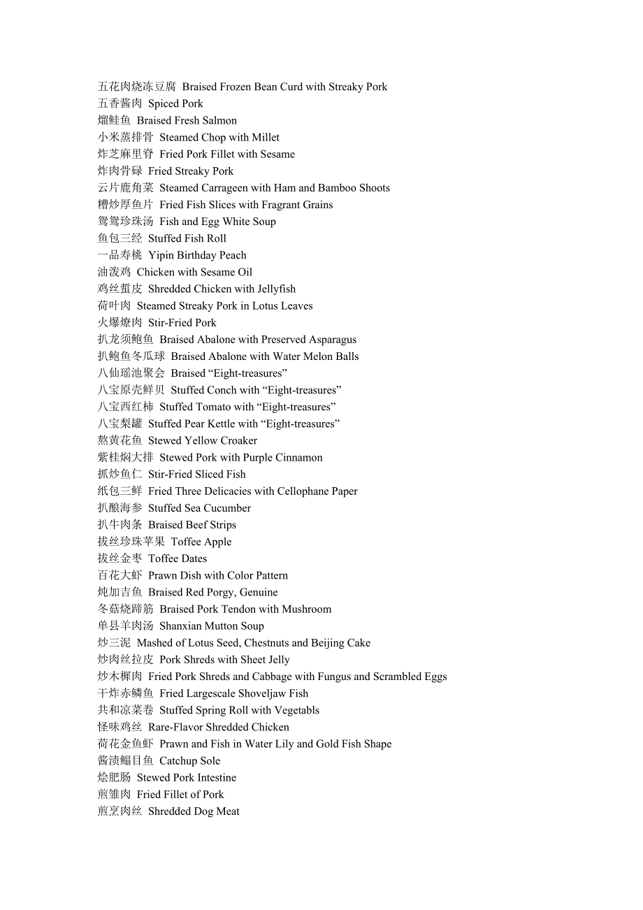 鲁菜英语菜谱.doc_第1页